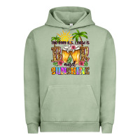 Pigment Oil Green the only b.s. i need is beer and sunshine Urban Hoodie - Zillion Design Studio