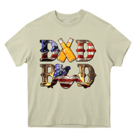 Mossy American Flag Dad Bod Heavy Core Tee - LillyAllenDesigns