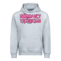 Heather Grey Breast Cancer Pharmacy Technician Urban Hoodie - texasbilliewilder