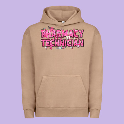Breast Cancer Pharmacy Technician Urban Hoodie Designed By Texasbilliewilder