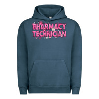 Pigment Midnight Navy Breast Cancer Pharmacy Technician Urban Hoodie - texasbilliewilder
