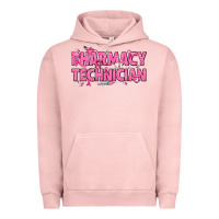 Pigment Salmon Breast Cancer Pharmacy Technician Urban Hoodie - texasbilliewilder