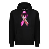 Black Breast Cancer Ribbon Baseball Premium Hoodie - texasbilliewilder