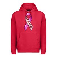 Cardinal Breast Cancer Ribbon Baseball Premium Hoodie - texasbilliewilder