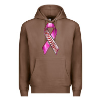 Chestnut Breast Cancer Ribbon Baseball Premium Hoodie - texasbilliewilder