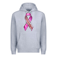 Heather Grey Breast Cancer Ribbon Baseball Premium Hoodie - texasbilliewilder