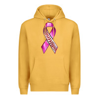 Mustard Breast Cancer Ribbon Baseball Premium Hoodie - texasbilliewilder