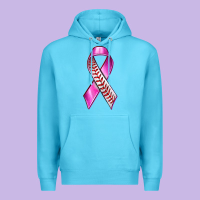 Breast Cancer Ribbon Baseball Premium Hoodie Designed By Texasbilliewilder
