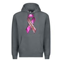 Rock Breast Cancer Ribbon Baseball Premium Hoodie - texasbilliewilder