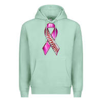 Seafoam Breast Cancer Ribbon Baseball Premium Hoodie - texasbilliewilder