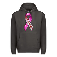 Smoke Breast Cancer Ribbon Baseball Premium Hoodie - texasbilliewilder