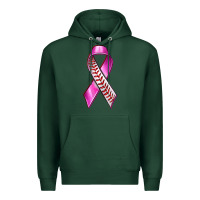 Sports Green Breast Cancer Ribbon Baseball Premium Hoodie - texasbilliewilder