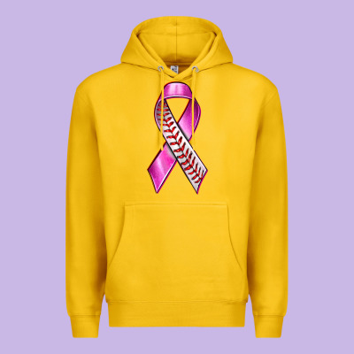 Breast Cancer Ribbon Baseball Premium Hoodie Designed By Texasbilliewilder