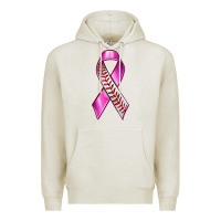 Oatmeal Heather Breast Cancer Ribbon Baseball Premium Hoodie - texasbilliewilder