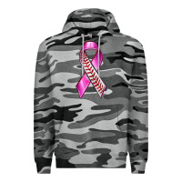 Slate Camo Breast Cancer Ribbon Baseball Premium Hoodie - texasbilliewilder