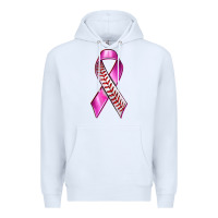 White Breast Cancer Ribbon Baseball Premium Hoodie - texasbilliewilder