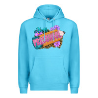 Ocean Blue hello preschool Premium Hoodie - RanaPortraitStore
