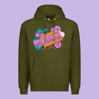 Hello Preschool Premium Hoodie Designed By Ranaportraitstore