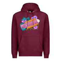 Burgundy hello preschool Premium Hoodie - RanaPortraitStore