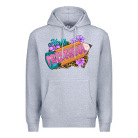 Heather Grey hello preschool Premium Hoodie - RanaPortraitStore