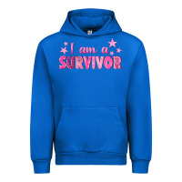 Cobalt I Am a Survivor Breast Cancer Urban Hoodie - texasbilliewilder