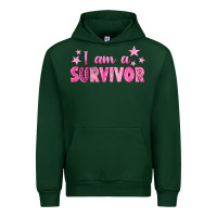 Forest Green I Am a Survivor Breast Cancer Urban Hoodie - texasbilliewilder