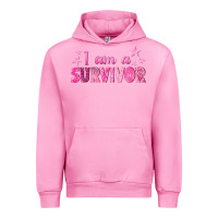 Fuchsia Pink I Am a Survivor Breast Cancer Urban Hoodie - texasbilliewilder