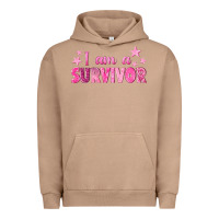 Pigment Burro I Am a Survivor Breast Cancer Urban Hoodie - texasbilliewilder