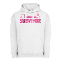 Pigment Lunar Rock I Am a Survivor Breast Cancer Urban Hoodie - texasbilliewilder