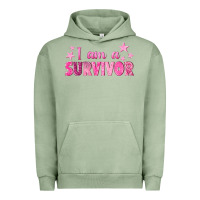 Pigment Oil Green I Am a Survivor Breast Cancer Urban Hoodie - texasbilliewilder