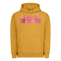 Pigment Peanut Butter I Am a Survivor Breast Cancer Urban Hoodie - texasbilliewilder