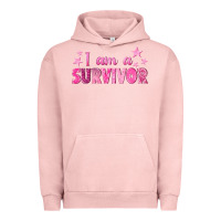 Pigment Salmon I Am a Survivor Breast Cancer Urban Hoodie - texasbilliewilder