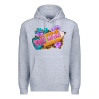 Heather Grey Hello 2nd Grade Premium Hoodie - RanaPortraitStore