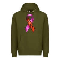 Army Green Breast Cancer Ribbon Basketball Premium Hoodie - texasbilliewilder