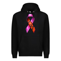 Black Breast Cancer Ribbon Basketball Premium Hoodie - texasbilliewilder