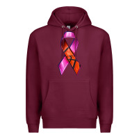 Burgundy Breast Cancer Ribbon Basketball Premium Hoodie - texasbilliewilder