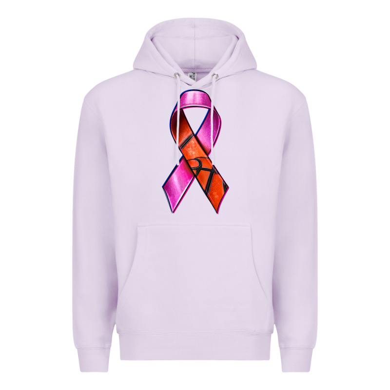 Breast Cancer Ribbon Basketball Premium Hoodie by texasbilliewilder | Teevron