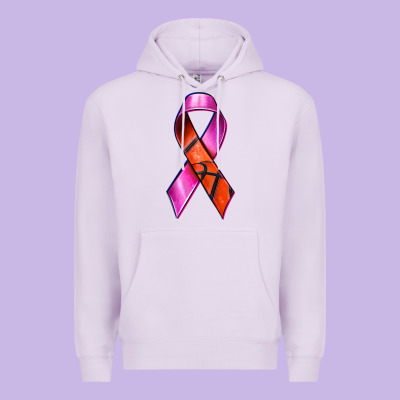 Breast Cancer Ribbon Basketball Premium Hoodie Designed By Texasbilliewilder