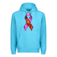 Ocean Blue Breast Cancer Ribbon Basketball Premium Hoodie - texasbilliewilder