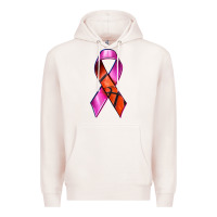 Pale Pink Breast Cancer Ribbon Basketball Premium Hoodie - texasbilliewilder