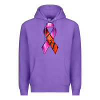 Purple Breast Cancer Ribbon Basketball Premium Hoodie - texasbilliewilder
