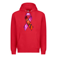 Red Breast Cancer Ribbon Basketball Premium Hoodie - texasbilliewilder