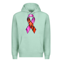 Seafoam Breast Cancer Ribbon Basketball Premium Hoodie - texasbilliewilder