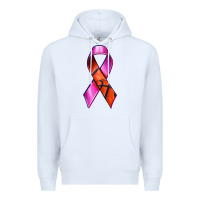White Breast Cancer Ribbon Basketball Premium Hoodie - texasbilliewilder