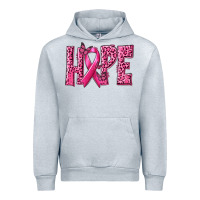 Heather Grey Hope Breast Cancer Urban Hoodie - texasbilliewilder