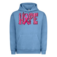 Pigment Pebble Blue Hope Breast Cancer Urban Hoodie - texasbilliewilder