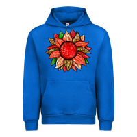 Cobalt strawberry sunflower Urban Hoodie - Zillion Design Studio