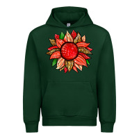 Forest Green strawberry sunflower Urban Hoodie - Zillion Design Studio