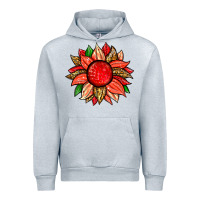 Heather Grey strawberry sunflower Urban Hoodie - Zillion Design Studio