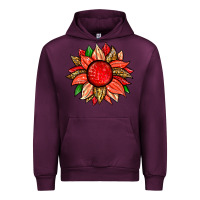 Mauve Wine strawberry sunflower Urban Hoodie - Zillion Design Studio